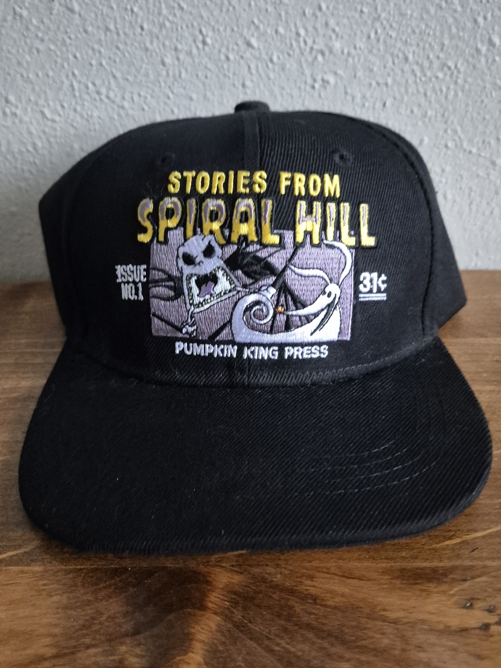 "Stories From Spiral Hill" Black Snapback Hat The Nightmare Before Christmas